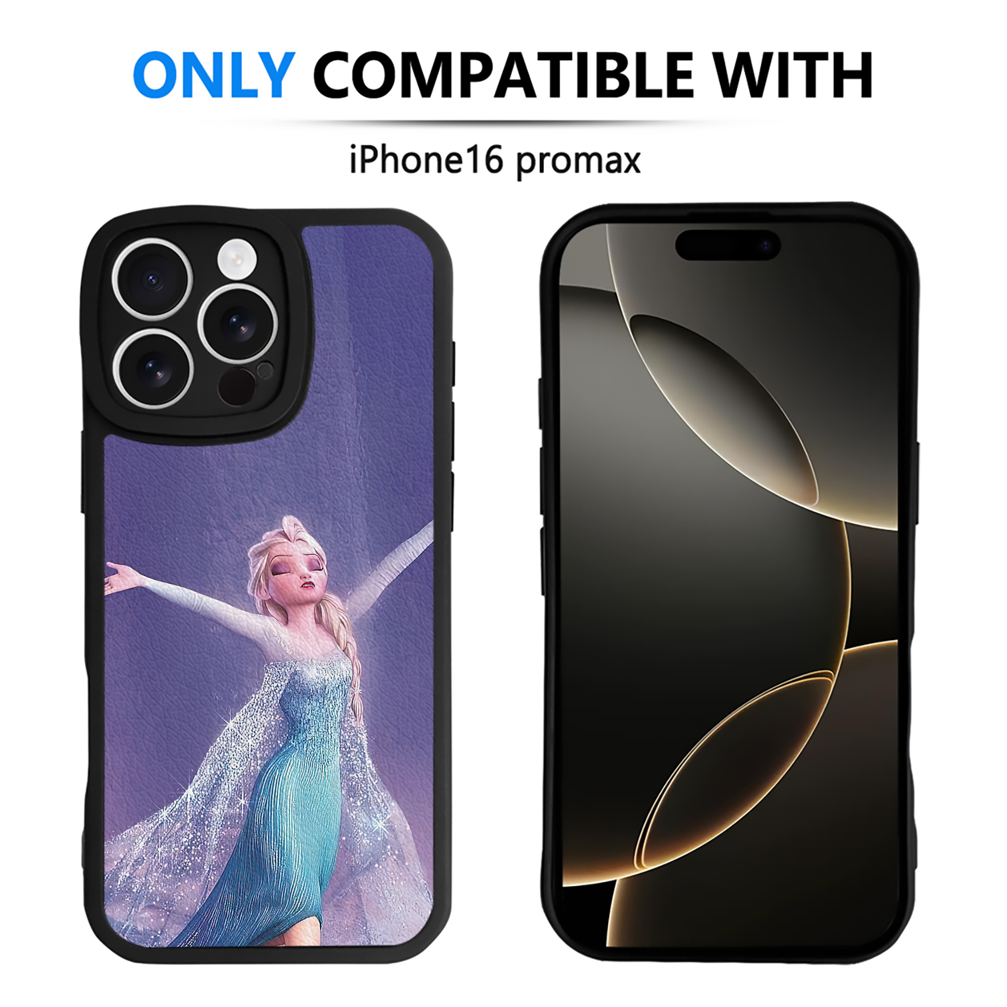 （画像用） アナと雪の女王 アンナ エルサ Frozen Anna Elsa 【iPhone 16シリーズ対応】シリコンスマホケース（レザー調） 材質：シリコン